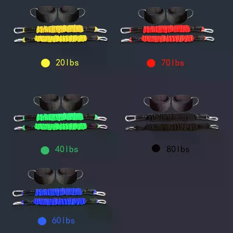 1Set Leg Strength Trainer Fastener Fitness Foot Ring Foot Buckle Ankle Strap Stretch Resistance Band Pull Cord Accessories