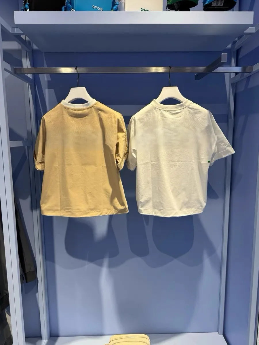 Women's Summer Golf Wear: Loose-Fit, Round-Neck, Short-Sleeve Shirt—Comfortable and Versatile for Casual Wear