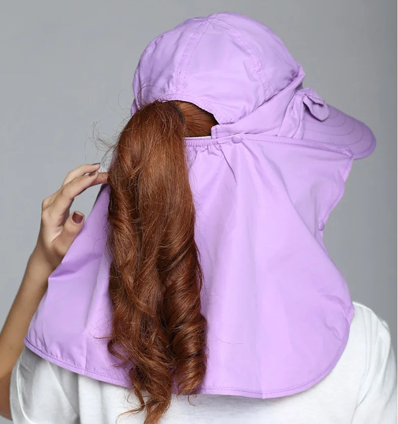 Women Golf  Cap  Dust Proof and Sun Protection Sun-shading Outdoor Quickdry Sunbonnet