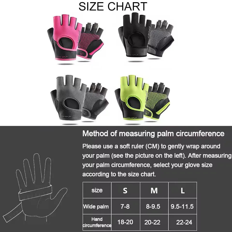 Fitness Sports Gloves Anti-Slip Shock-Absorbing Half Finger for Outdoor Durable Breathable Outdoor Sports Gloves