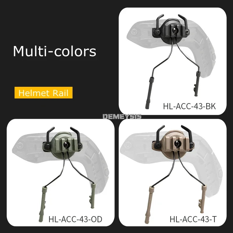 Tactical Helmet Accessories Airsoft Headset Holder Fast Helmets Rail Adapter Set Adjustable Rail Suspension Bracket