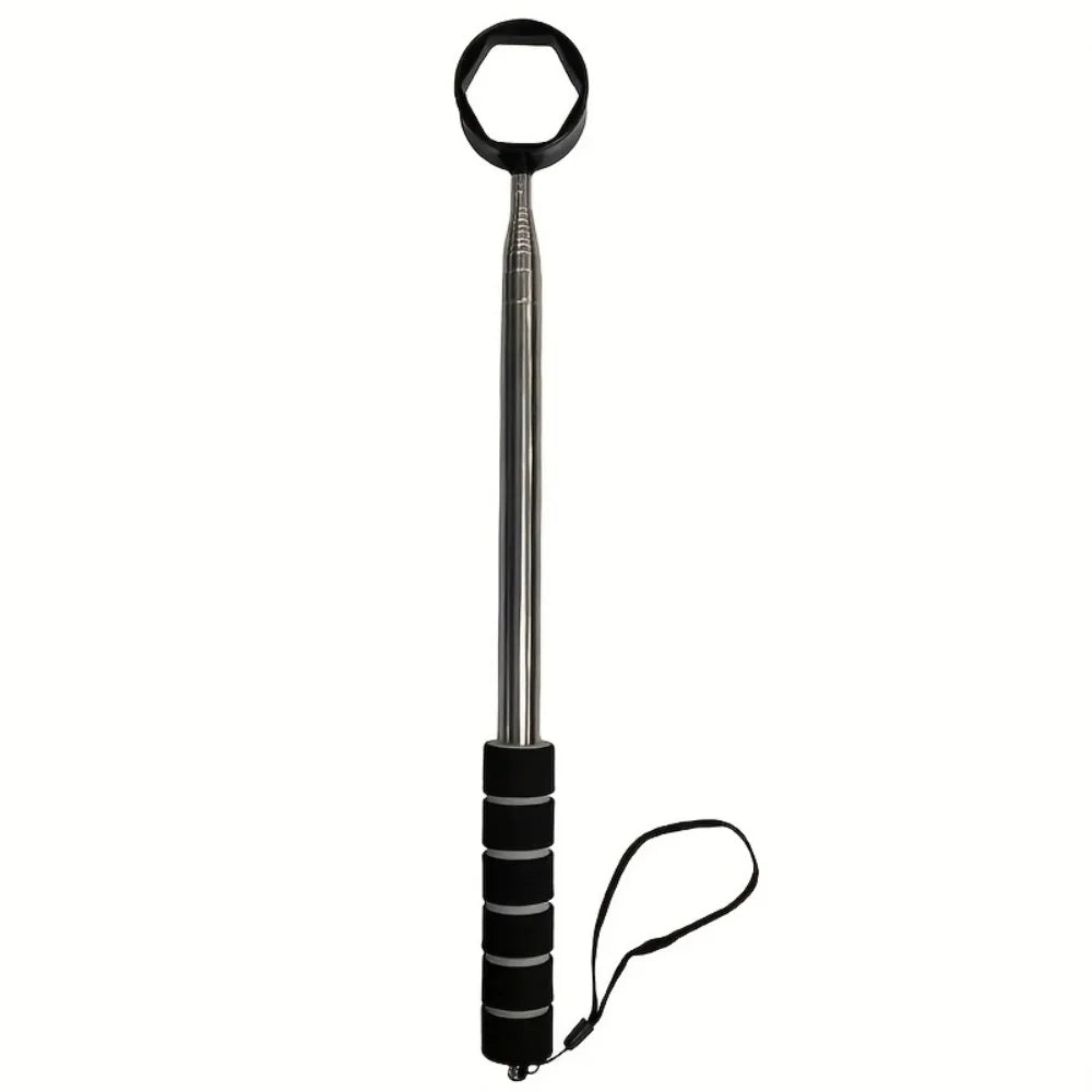 1 Piece Retractable Golf Ball Pick-Up Tool, 9-Foot Stainless Steel Grabber, Adjustable and Durable Golf Accessory for Golf Courses and Practice, Ideal Gift for Golf Enthusiasts