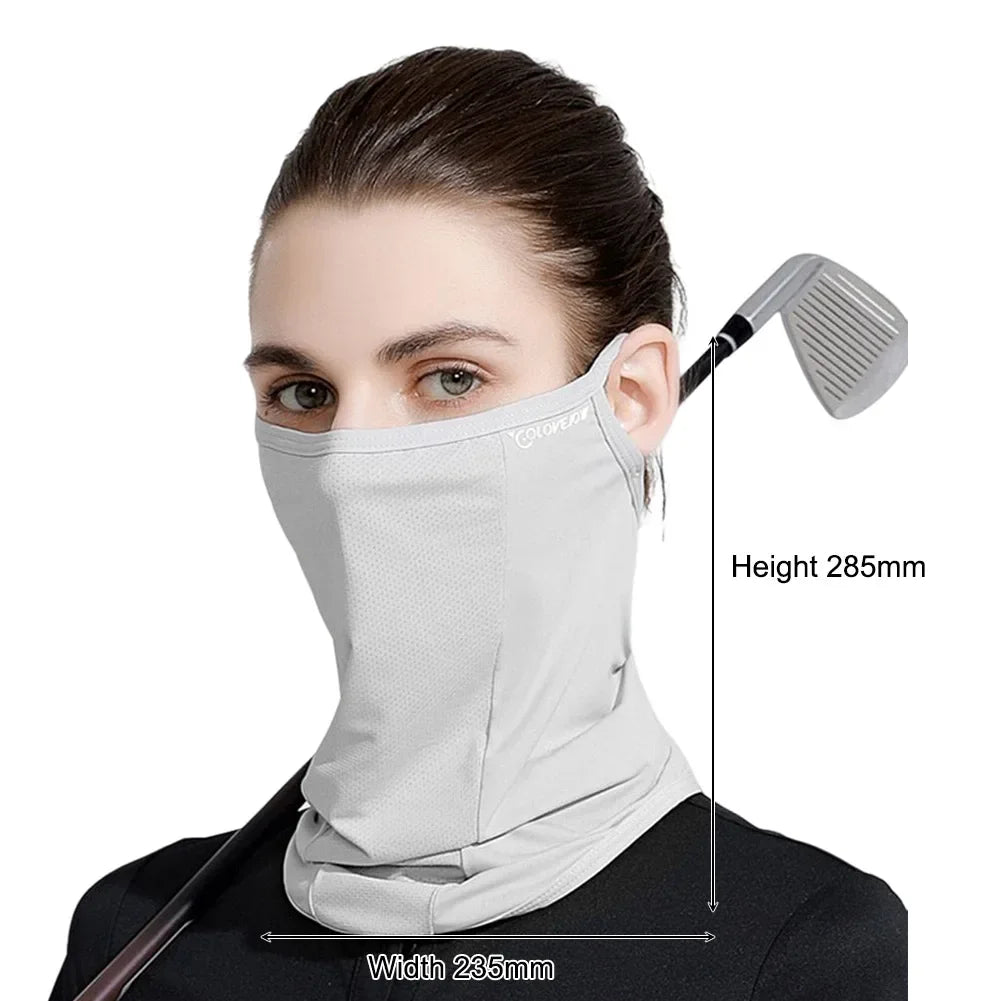 Women Protector Golf Gloves Cool Breathable Open Fingered Gloves Ice Silk Hollow Palm for Outdoor Practice Half Finger Glove