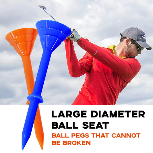Golf accessories 50 Pcs Golf Tees Plastic 3 1/4 83mm Unbreakable Upgrade Reusable Big Cup Reduce Friction Side Spin Bulk