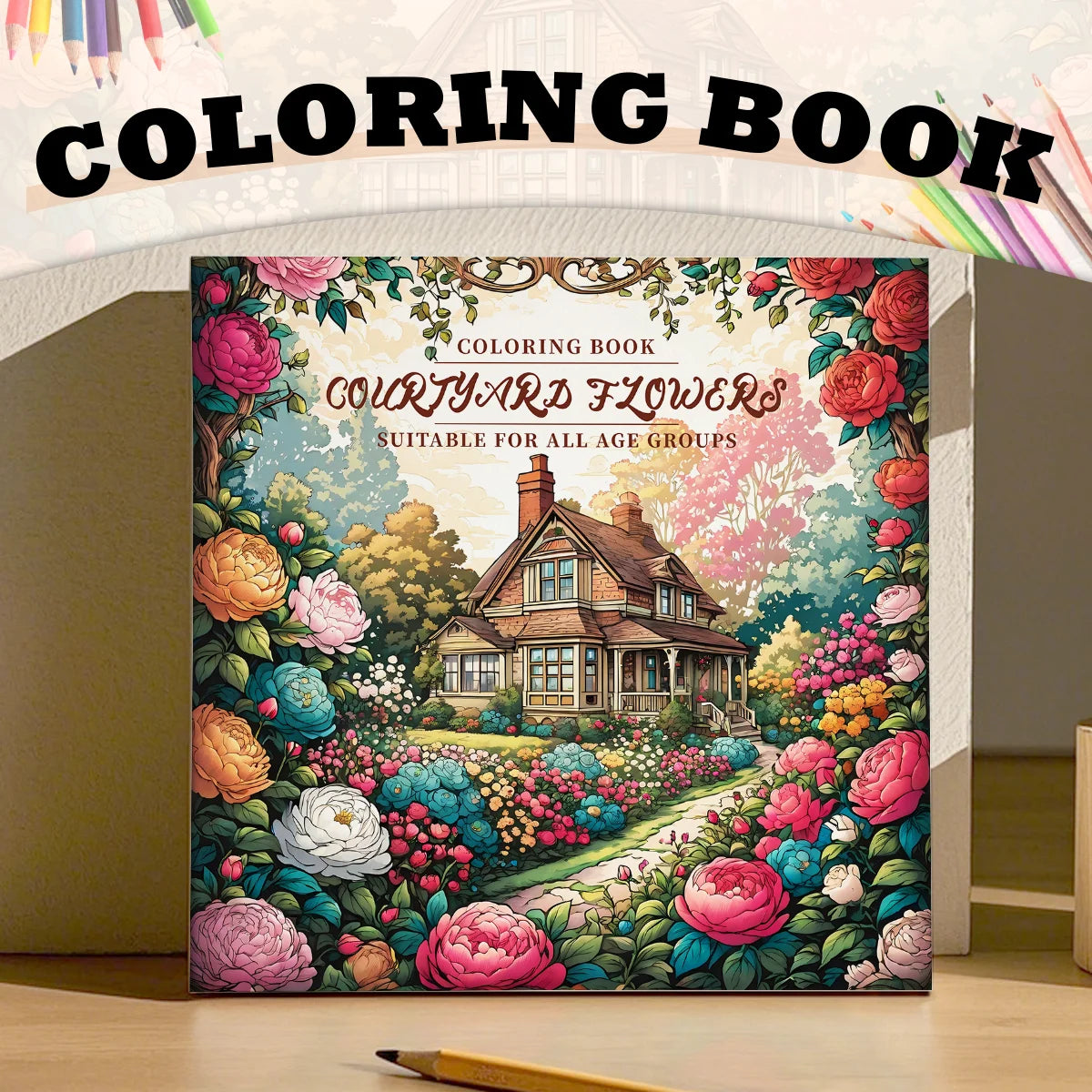 Garden Flowers Coloring Book for Adults Cute Comfy Daily Activities for Educational DIY Relaxation Graffiti Painting Books