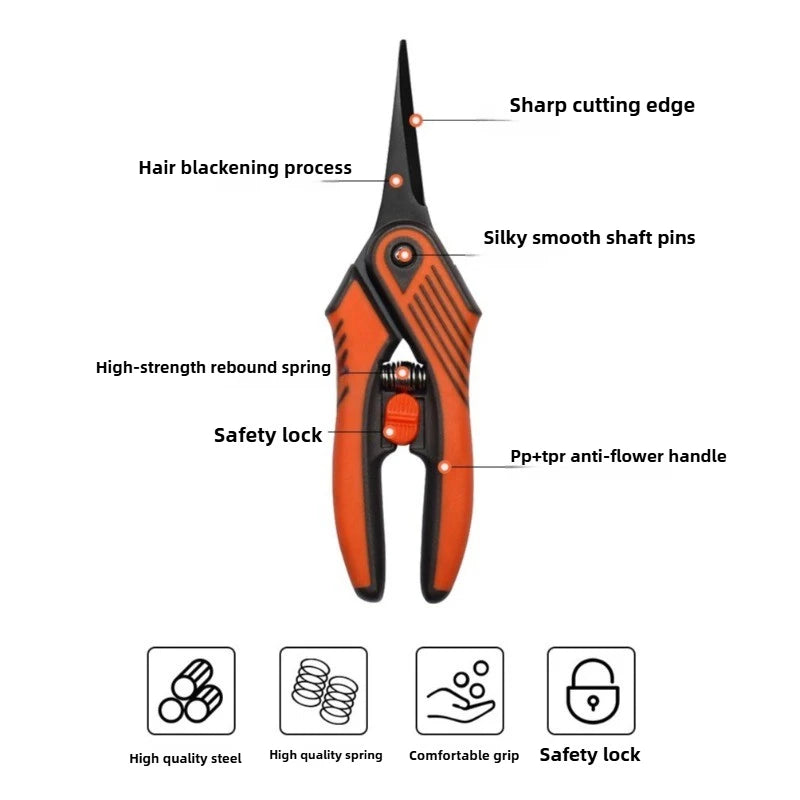Gardening Pruning Scissors, Pruning Fruit Tree Garden Floral Scissors, Pruning Branch Scissors Flower Scissors