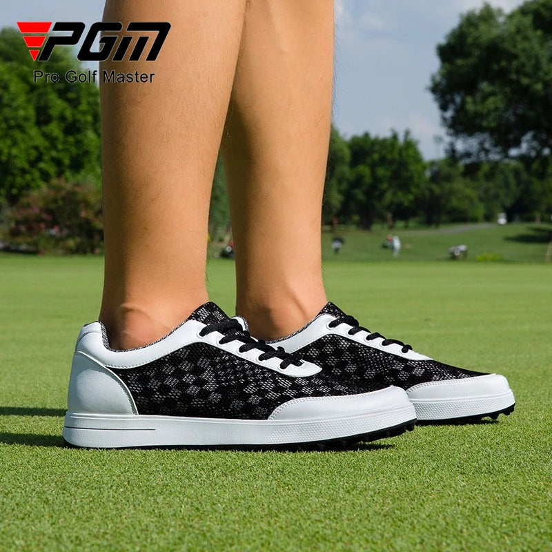 PGM Golf Men's Shoes Summer Mesh Breathable Lightweight Fashion Casual Sneakers XZ079