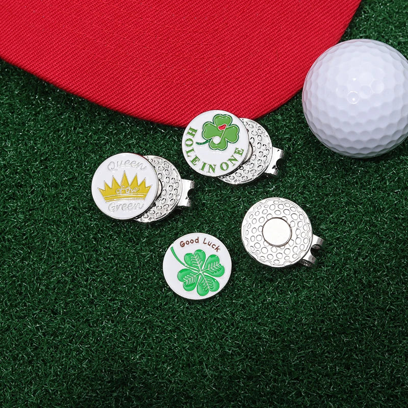 Golf Ball Marker Magnetic Hat Clips Funny Cartoon Cap Accessories for Golf Baseball Cap Decorative Jewelry Gift for Golf Lover