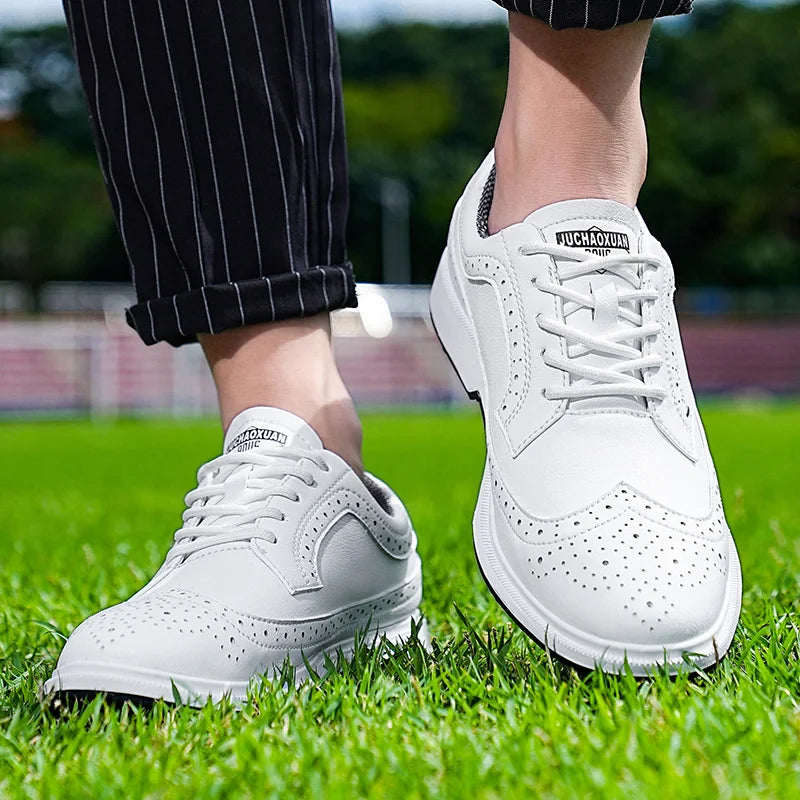 Men's Lightweight Golf Shoes-Breathable Sports Casual Shoes, Lace-Up Design, Non-Slip Rubber Sole-Universal In All Seasons