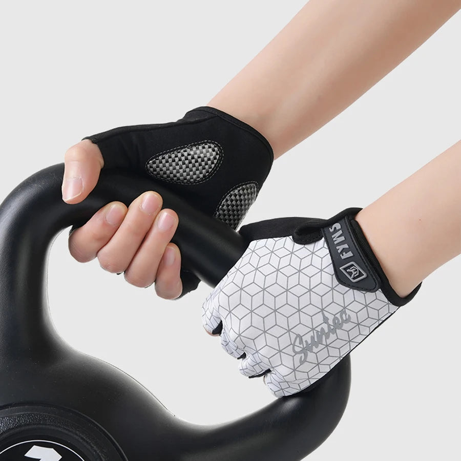 Fitness gloves for men and women, outdoor gym, dumbbell equipment training, half finger wrist protection, breathable gloves, ant