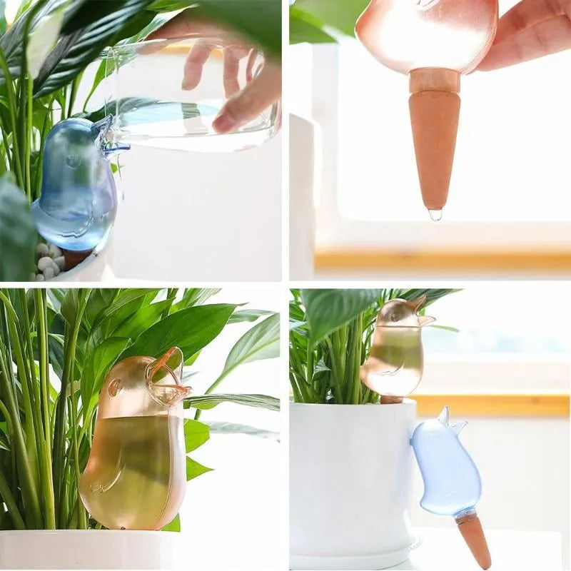 Garden Automatic Watering Tool Cute Birds Indoor Drip Irrigation Watering System Kit Potted Plant Waterers Spike for Houseplant